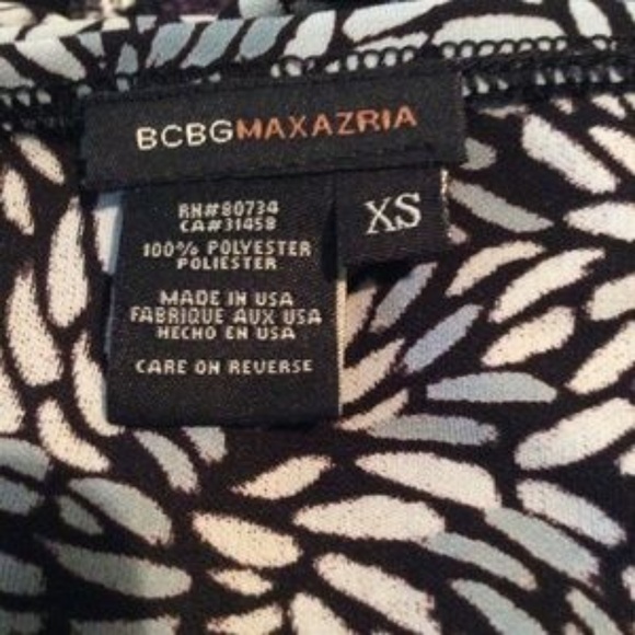 BCBGMaxAzria Black and White Midi Dress XS - Picture 3 of 3